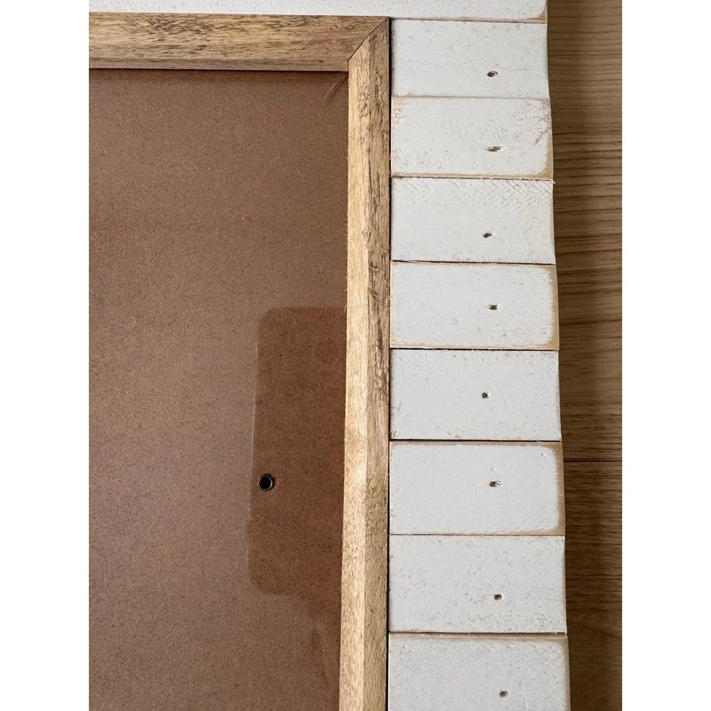 Rustic Whitewashed Wood 12x14OD Picture Frame Farmhouse Coastal Wall Tabletop